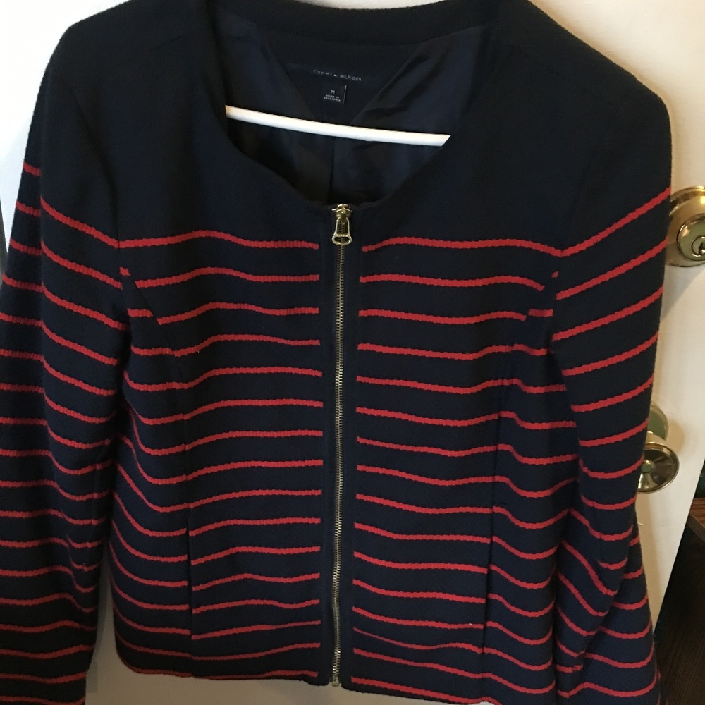 Tommy Hilfiger Red and Navy striped jacket